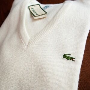 NWT *Vintage* Lacoste Izod Men's V-Neck Sweater